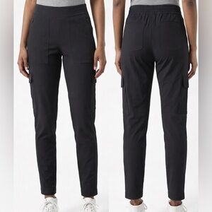 Athleta Chelsea Cargo Lined Pants Black Size 2 #631619 Like New Hike Travel